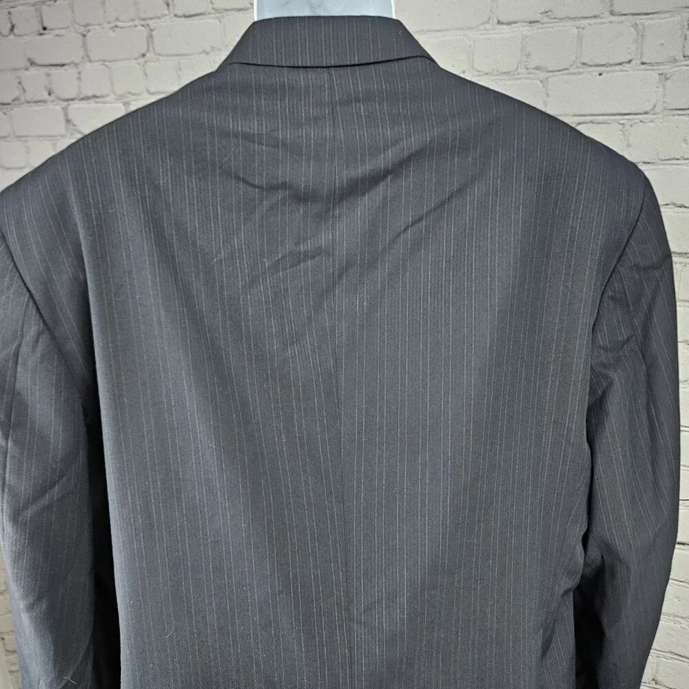 Haggar Navy Suit Up System 2 Button Notch Vented Full 2 Piece Set 46L (36x32)